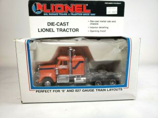 Lionel 6 - 12794 Diecast Orange Lionel Lines Semi Tractor Cab