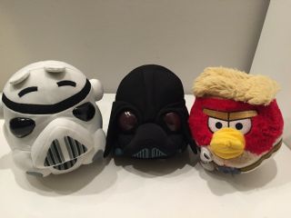 Angry Birds Star Wars 5 " Plush Toys Darth Vader Stormtrooper Luke Skywalker