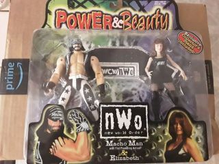 1999 Wcw/nwo Power & Beauty: Macho Man & Elizabeth (fishnets) 2 - Pack By Toybiz