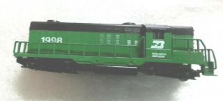 Vintage AHM HO Train RSO Dual Drive Diesel Locomotive 1998 Burlington Northern 2