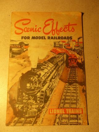 1946 Post War Lionel Trains Scenic Effects For Model Railroads - Booklet