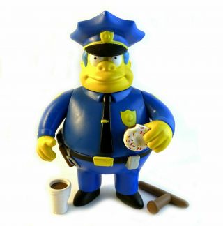 2001 The Simpsons Wos Interactive Figure - Chief Wiggum - Series 2 - Complete
