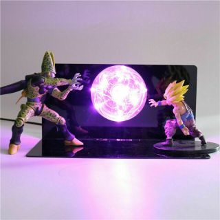 Rare Dragon Ball Z Cell & Gohan Power Led Light Lamp Action Figure Whole