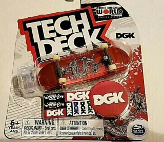 Tech Deck World Edition Limited Series Dgk W/stickers / Clear Stand / Dragon