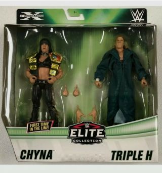 Wwe Mattel Elite 2 Pack Triple H And Chyna Figure Set
