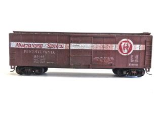 Vintage Ho Walthers Prr Merchandise Service Boxcar Built & Weathered