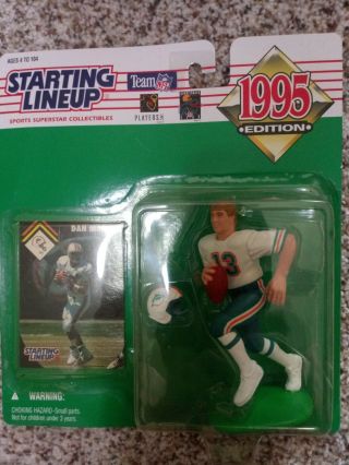 Dan Marino 1995 Starting Lineup Figure Miami Dolphins Nfl With Card.