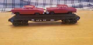 18/181 Lionel Modern Era Mpc O Gauge Auto Flat Car 16941 With 2 Red Automobiles