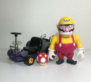 Toy Biz Nintendo Mario Kart 64 - Wario W/ Kart & Mushroom - Loose,  100 Complete