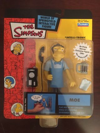 The Simpsons Bartender Moe Series 12 Action Figure With Blue Apron By Playmates