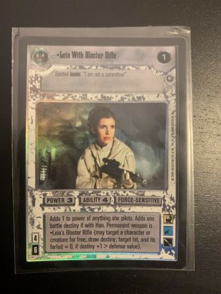 Swccg Ref Ii Foil Leia With Blaster Rifle Nm Star Wars Ccg Reflections 2