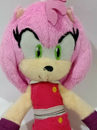 Amy Rose Sonic Boom Tomy Sega Japan Plush Stuffed Toy Doll Rare 8 "