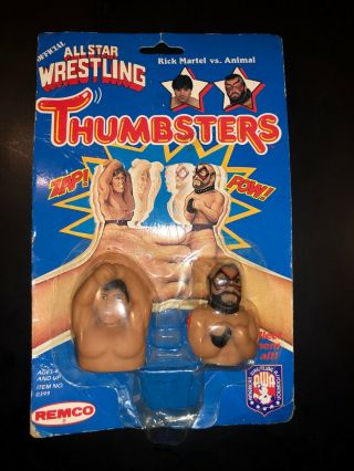 Awa Thumbsters Rick Martel Road Warrior Animal Thumb Wrestlers Wwe Wwf Wcw