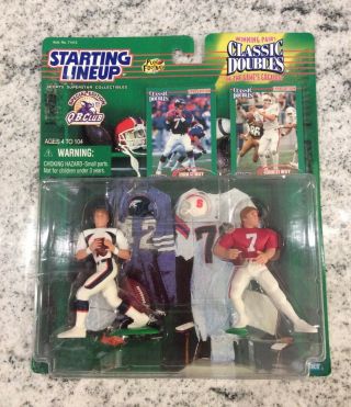 1998 Starting Lineup John Elway Classic Doubles Denver Broncos Stanford Nib