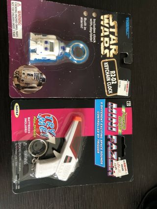 Star Wars Tiger R2 - D2 Droid Clock Keychain W/ Alarm.  And Power Gear Mini Frazer