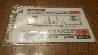 Wm K Walthers Decals O Gauge 93 - 27 Union Pacific Box Car Set