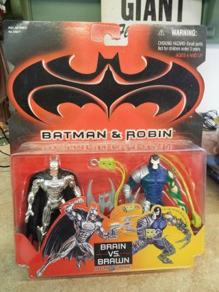 Batman And Robin Brain Vs Brawn Batman/ Bane Action Figure Kenner 1997 No.  63877