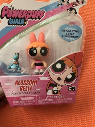 BLOSSOM BELLE THE POWERPUFF GIRLS ACTION FIGURINE DOLL MOSC SPIN MASTER 2017 HTF 3