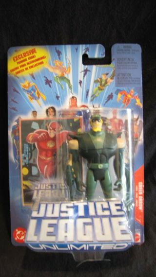 Justice League Unlimited Green Arrow Action Figure W/trading Card