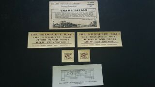 Champ Decals O Gauge Cn - 200 Milwaukee Caboose Brown Lettering Set
