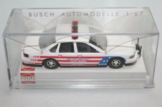 Busch Ho 1:87 Scale Us Police Chevrolet Caprice Police Museum 47622