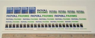 Royal Farms Gas Station Decal Set