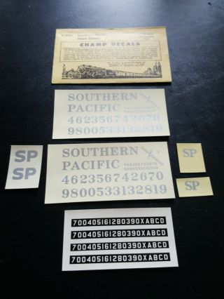 Champ Decals O Gauge E - 206 Southern Pacific Hood Diesel Locomotive Set