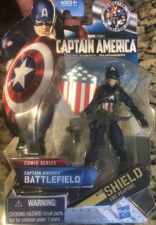 Marvel Captain America Battlefield - Comic Series 03 Hasbro Action Figure Rare