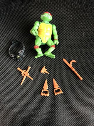 Raphael Ninjas Turtle From Tmnt Made In 1988 Vintage Action Figure With Weapons