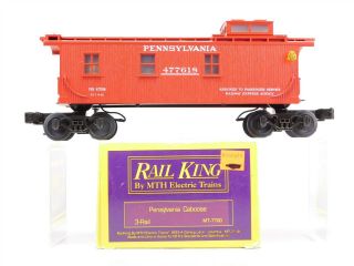 O Gauge 3 Rail Mth Rail King Prr Pennsylvania Caboose W/ Light 477618