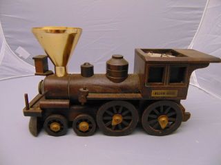 Vintage Metal And Wooden Locomotive Willam Mason 8 Wheels 12 " X 3 1/2 " X 7 "
