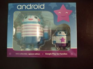 Android Mini Collectible Special Edition " Google Play For Families " Figure Set -