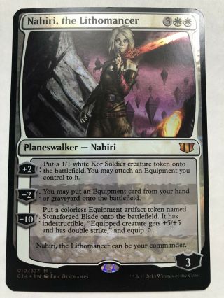 Magic The Gathering Mythic Rare Planeswalker Nahiri,  The Lithomancer Large Card.