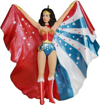 2020 Hallmark Keepsake Ornaments Lynda Carter As Wonder Woman With Cape In