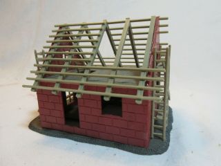 Ho Scale 1:87 Under Construction Small Building Red Brick Assembled Vintage 1984