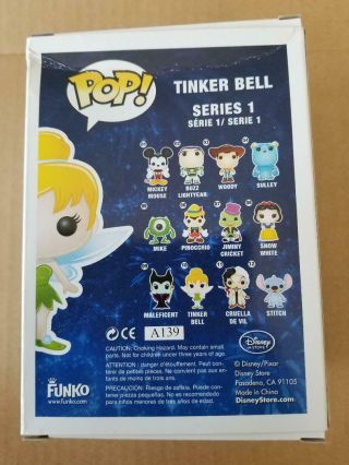 Funko POP NIB Disney Peter Pan Series 1 TINKER BELL 10 3