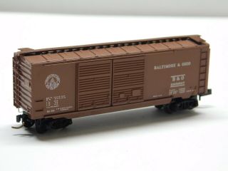 N Scale - Baltimore & Ohio Double Door Box Car Train B&o 298897