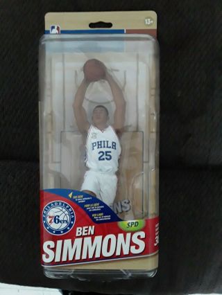 Ben Simmons Nba Series 30 Philadelphia 76ers White Jersy Rookie Figure Mcfarlane