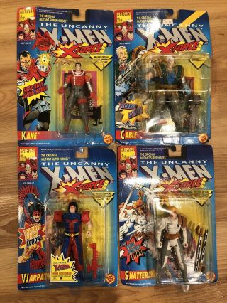 1992 Marvel X Men X - Force Cable Kane Warpath Shatterstar Action Figures 4 Pack