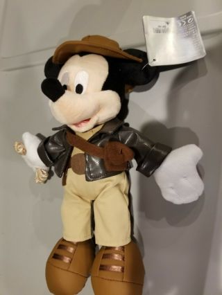 Disney Parks Indiana Jones Mickey Mouse As Indiana Jones 9 " Plush Doll Band