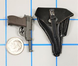 Royal Best Wwii German 9th Army Pistol & Holster 1/6 Scale Toys Dragon Did 3r Rb