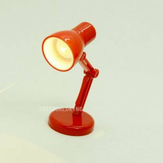 1:6 Scale Red Desk Lamp Model Mini Toy Fits 12 " In Action Figures Doll