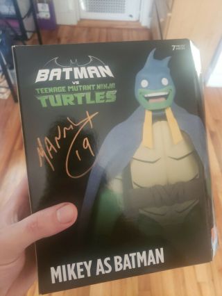 Sdcc 2019 Mikey As Batman Vs Teenage Mutant Ninja Turtles Signed By Mike Manning