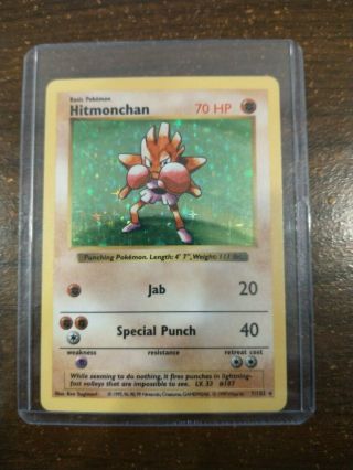 Near Holo Hitmochan 7/102 Pokemon Card Rare Shadowless