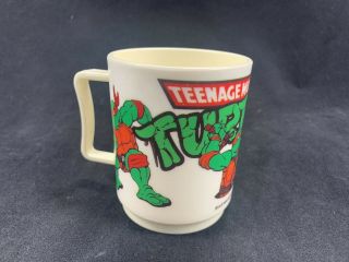 Vintage 1989 Rare Teenage Mutant Ninja Turtles Tmnt Cup Mug 14 Oz