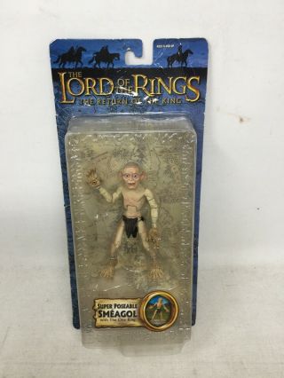 Toy Biz Lord Of The Rings Return King Smeagol One Ring Poseable