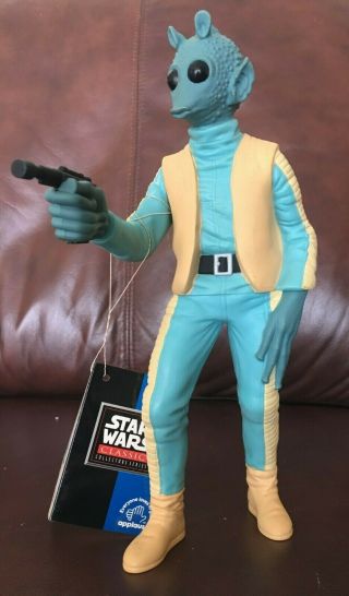 Classic 1997 Greedo Vinyl Doll,  10 Inch Action Figure,  Star Wars; Applause