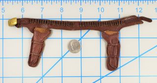Bbk Cowboy Gun Belt With Holsters 1/6 Scale Toys Western Civil War Csa