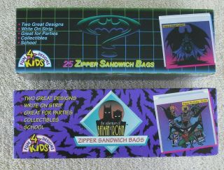 Vintage 1995 Batman & Robin Adventures,  Forever Sandwich Bags 25 Count Each 2