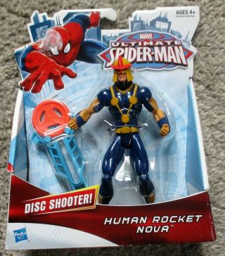 Human Rocket Nova Marvel Ultimate Spider - Man 6 " Action Figure Hasbro (2012)